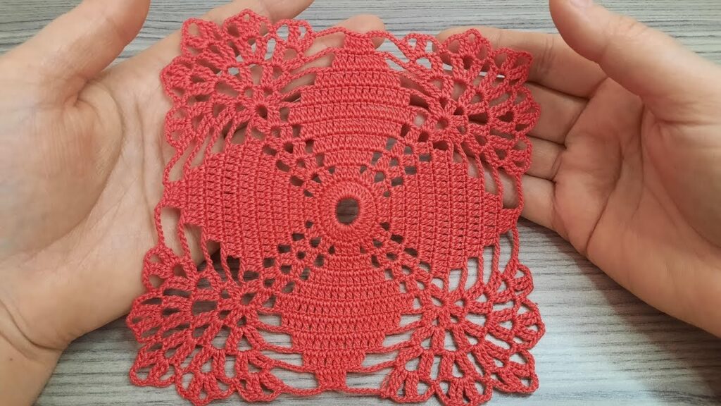 Stunning Eye-catching Red Crochet Flower Lace – Your Neighbors Will Adore It – Like & Share