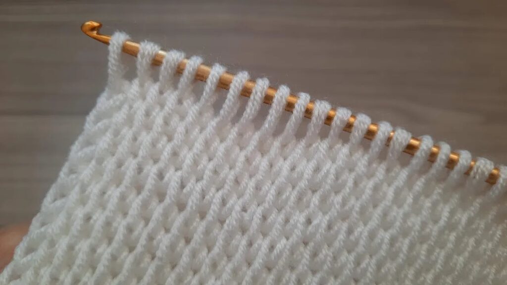 Super Easy Tunisian Crochet Pattern 💗 Very Simple Tunisian Crochet Design