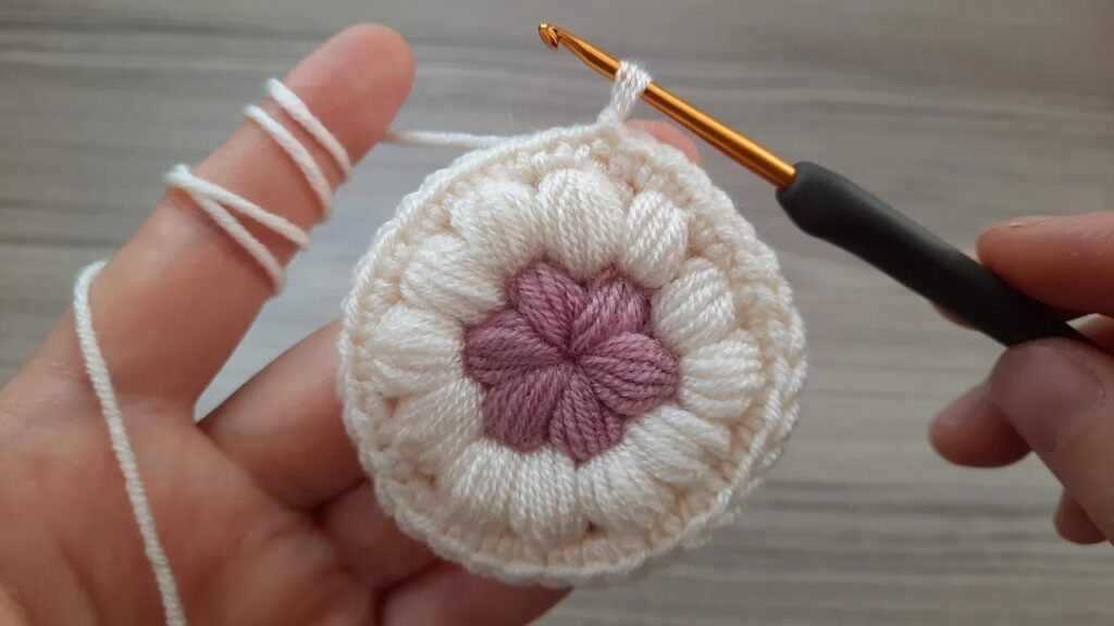 Very Easy and Beautiful Crochet Flower Coffee Coaster Pattern 💗 Simple Crochet Motif