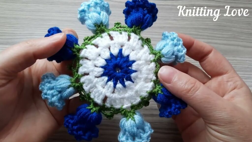 Effortless 3D Flower Motif Crochet Pattern – Beautiful DIY Tutorial 🌸