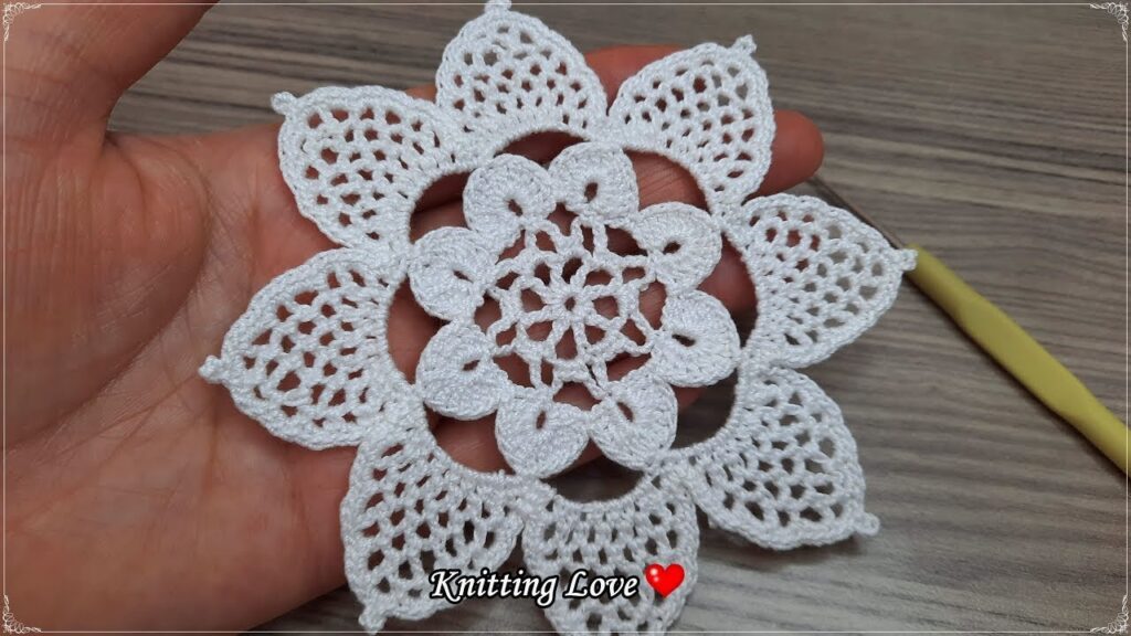 Gorgeous Flower Crochet Pattern | Easy Online Knitting Tutorial for Beginners | Tığ İşi Örgü