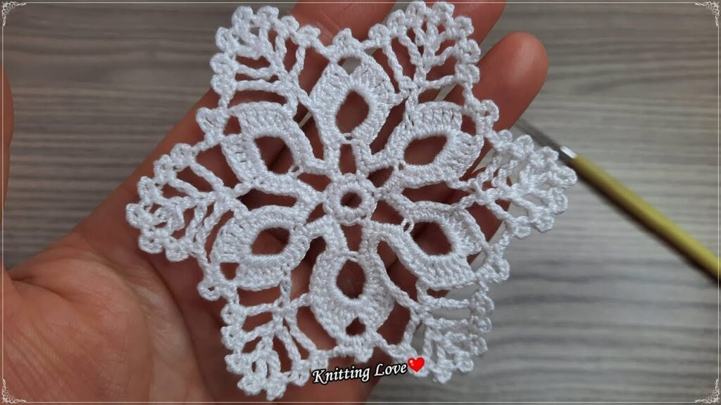 Gorgeous Snowflake Crochet Pattern ❄️ | Beginner-Friendly Knitting Tutorial | Tığ İşi Örgü