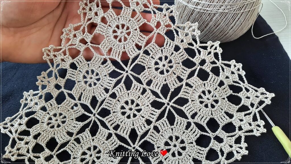 Fantastic Flower Patterned Filet Crochet Shawl & Cover | Very Beautiful Tığ İşi Örgü