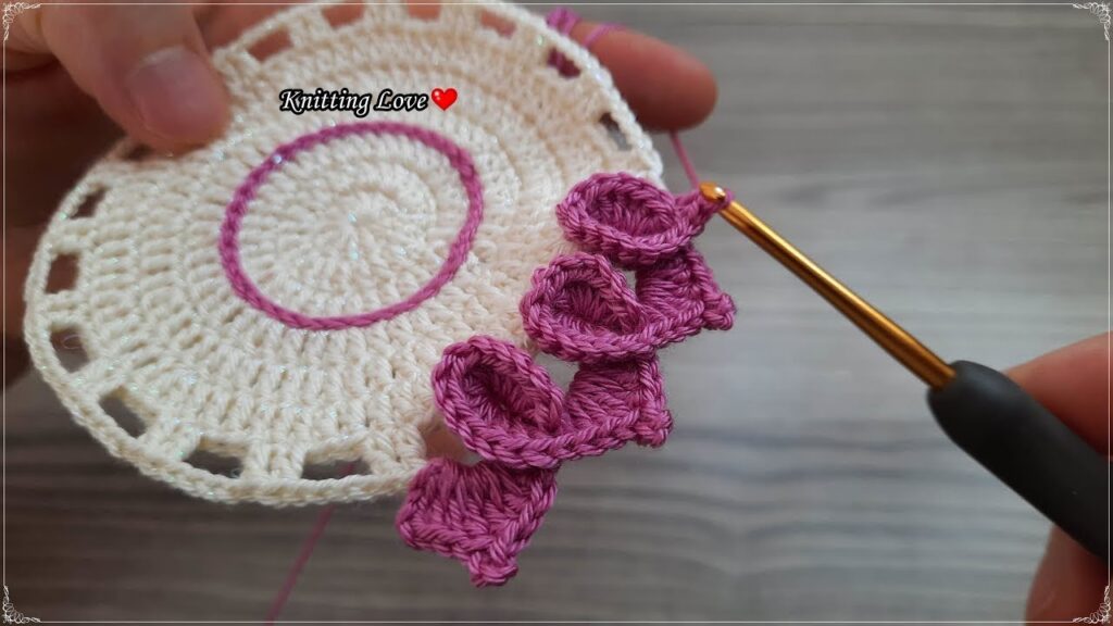 SUPER Beautiful Flower Crochet Knitting Coaster Pattern Model | Bu Motife Bayıldım Tığ İşi Örgü