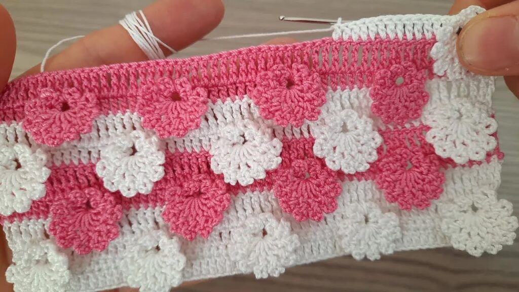 Fantasy Cute 3D Floral Crochet Pattern 😍 | Knitted Filet Etol Shawl Cover Model Tutorial