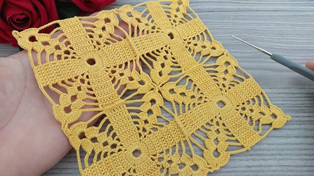 Super Easy Square Crochet Pattern 🧵 | Beautiful & Beginner-Friendly Design Tutorial