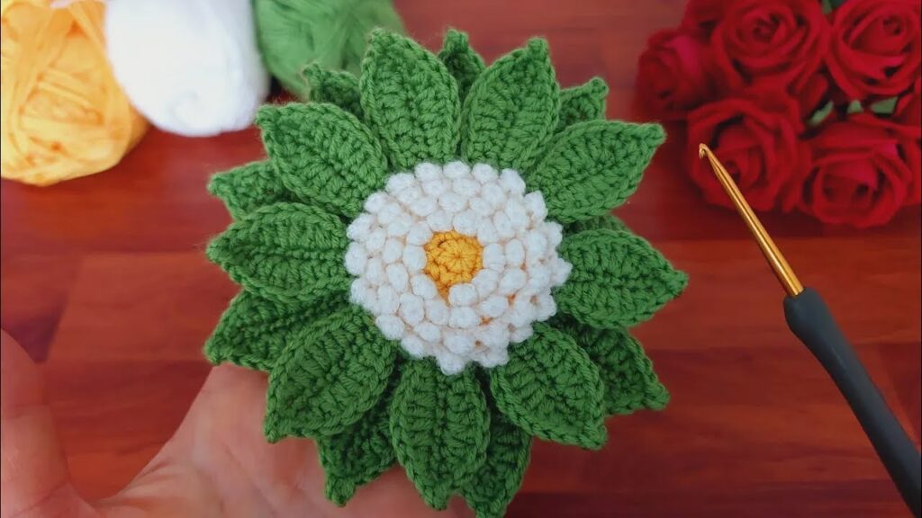crochet 45Wonderful 3D Crochet Flower 🌸 | Easy Flower Coaster Tutorial for Beginners | Tığ İşi 2025